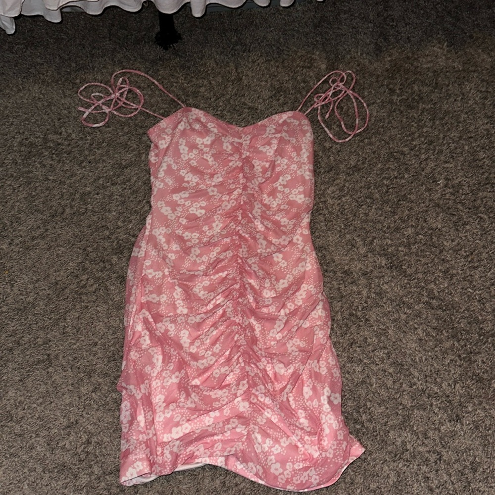 Pink and White Dress: Size Small/Medium From Boutique